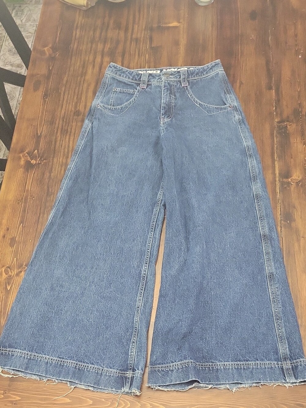 aLab Vintage 90s Wide-Leg Flare Jeans in Classic Blue Denim